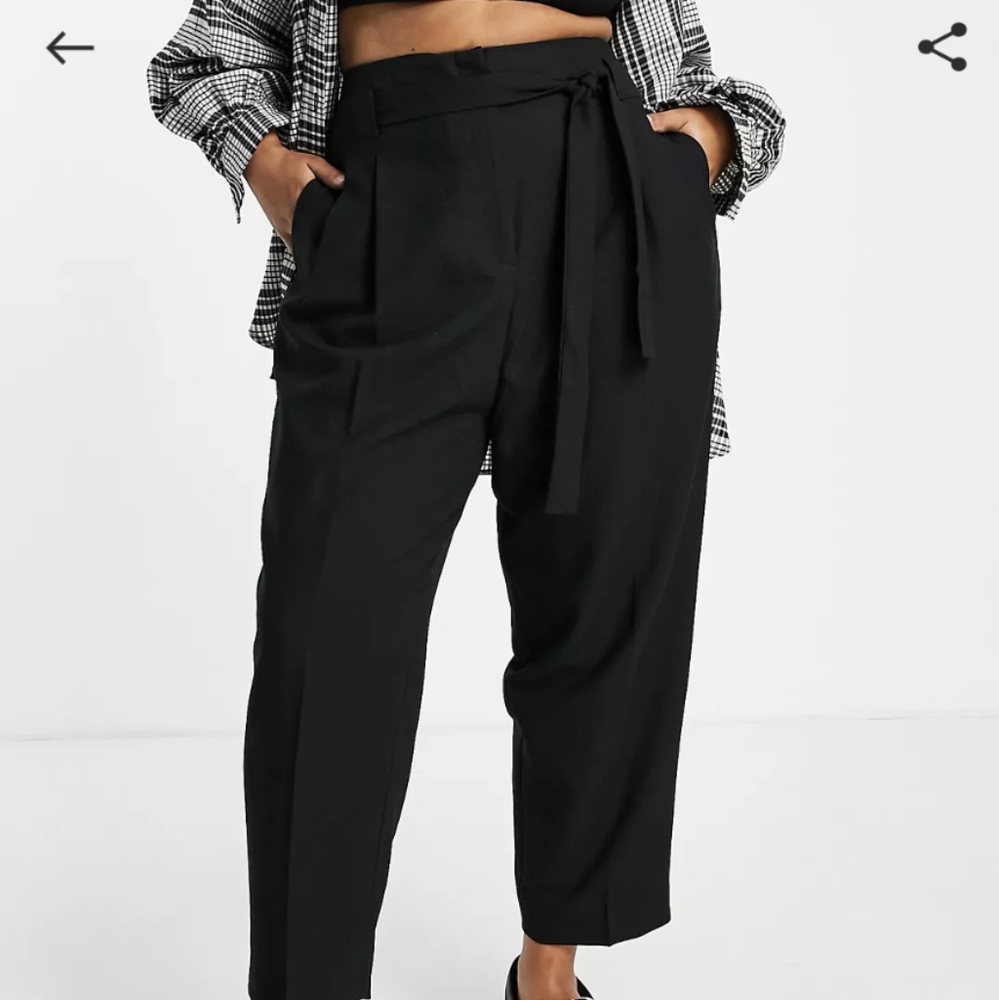 ASOS Curve tie waist pants